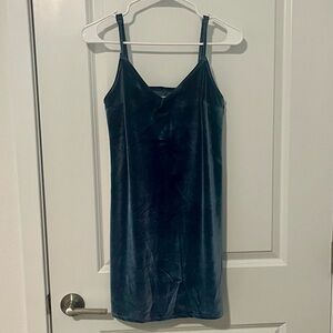 Hollister Blue Velvet Mini Dress
